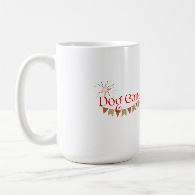 Dog Gone Bookshop Logo Mug-Classic White-15oz Coffee Mug (Left)