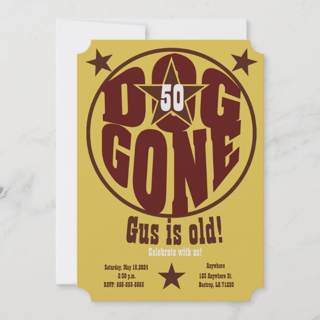 Dog Gone Invitation (Front)