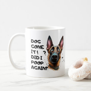 Dog Gone it! Did I Poop Again? Funny Shephard Dog Coffee Mug