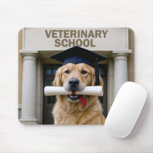 Dog Graduate From Veterinary School Mouse Pad (With Mouse)