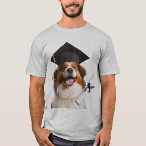 Dog Graduation Cap Diploma T_Shirt