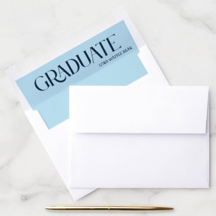 Dog Graduation Party Pet Photo Baby Baby Blue  Envelope Liner