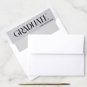 Dog Graduation Party Pet Photo Baby Black & White Envelope Liner