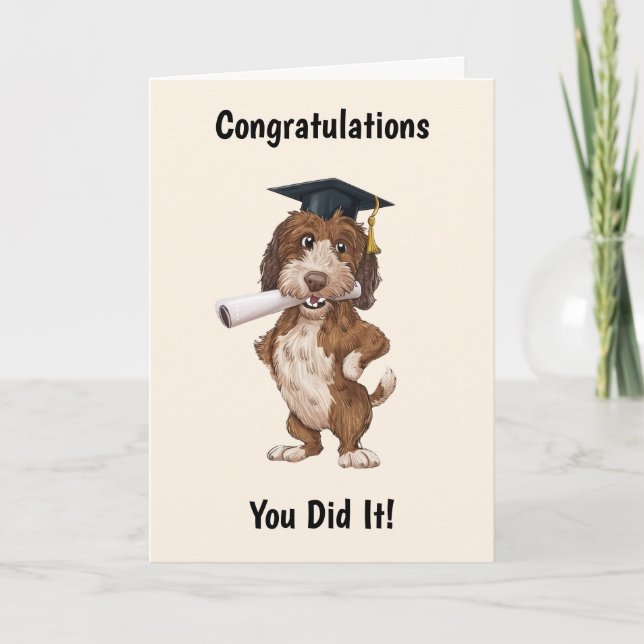 Dog Graduation Personalized Card (Front)