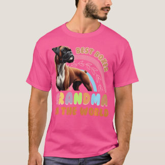 Dog Grandma Best Boxer Grandma In The World German T-Shirt