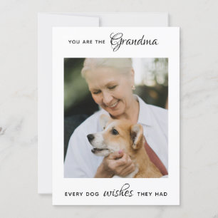 Dog Grandma Personalized Pet Photo Mother's Day Holiday Card