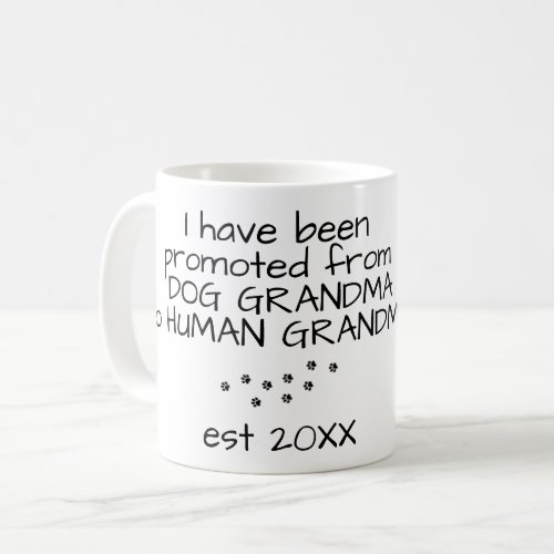 Dog Grandma to Human Grandma Coffee Mug