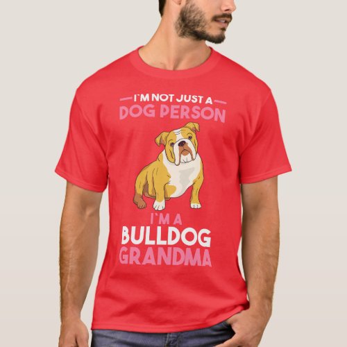 Dog Grandmother English Bulldog Grandma  boy T_Shirt