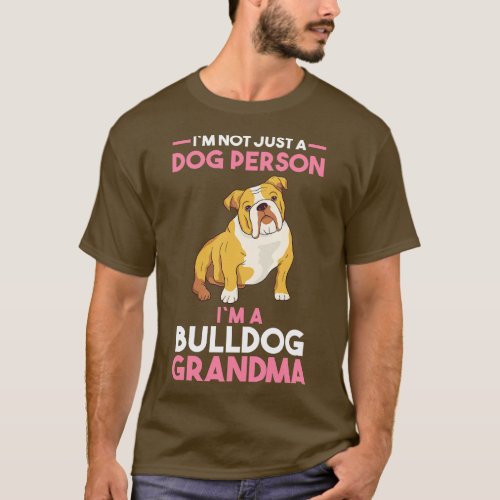 Dog Grandmother English Bulldog Grandma  boy T_Shirt