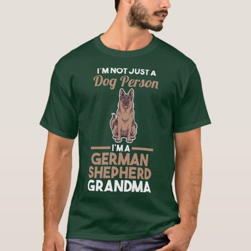 Dog Grandmother German Shepherd Grandma  friends T_Shirt