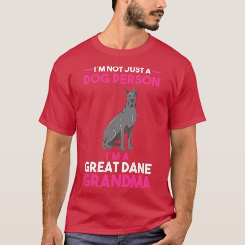 Dog Grandmother Great Dane Grandma  girl T_Shirt