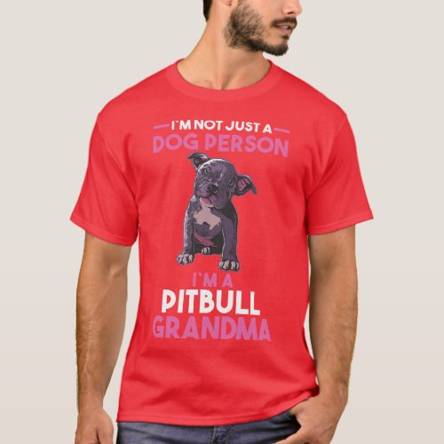 Dog Grandmother Pitbull Grandma  vintage T_Shirt