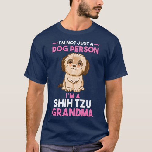 Dog Grandmother Shih Tzu Grandma  vintage T_Shirt