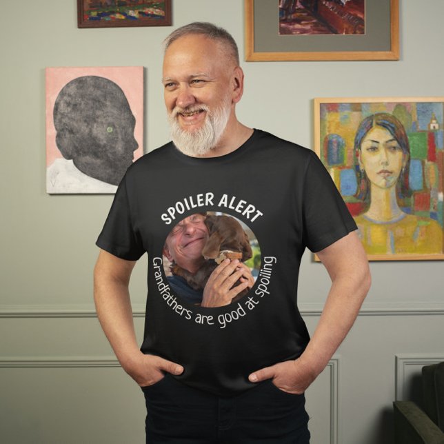 Dog Grandpa/Grandad Fathers Day Custom Photo T-Shirt (Creator Uploaded)