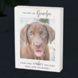Dog Grandpa Personalized Pet Photo  Wooden Box Sign<br><div class="desc">Happy Birthday the the best dog grandpa ever ! Give Grandpa a cute and funny personalized pet photo plaque from his best grandchild, the dog! "You Are The Grandpa Every Dog Wishes They Had " Personalize with your special message, the dog's name & favorite photo. This dog grandpa plaque is...</div>