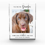 Dog Grandpa Personalized Pet Picture Photo Block<br><div class="desc">Happy Birthday the the best dog grandpa ever ! Give Grandpa a cute and funny personalized pet photo plaque from his best grandchild, the dog! "You Are The Grandpa Every Dog Wishes They Had " Personalize with your special message, the dog's name & favorite photo. This dog grandpa plaque is...</div>