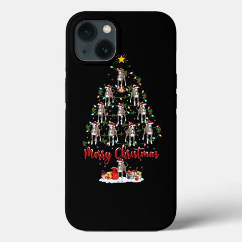 Dog Grayhound Xmas Tree Lighting Santa Italian Gre iPhone 13 Case