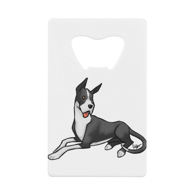 Dog Great Dane Mantle Credit Card Bottle Opener (Front)