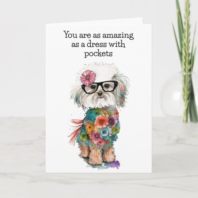 Dog greeting card, encouragement card (Front)