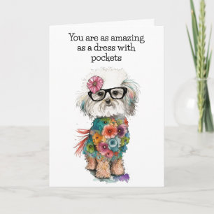 Dog greeting card, encouragement card