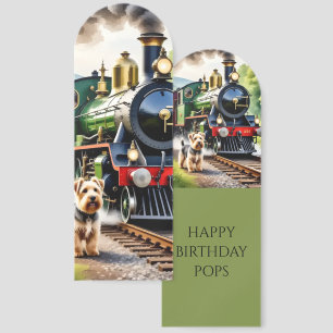 Dog Greeting steam train Bookmarks