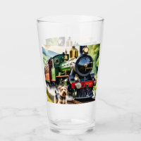 Dog Greeting steam train