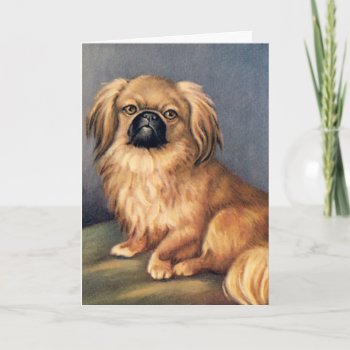 Dog Greetings Card by vintagecreations at Zazzle