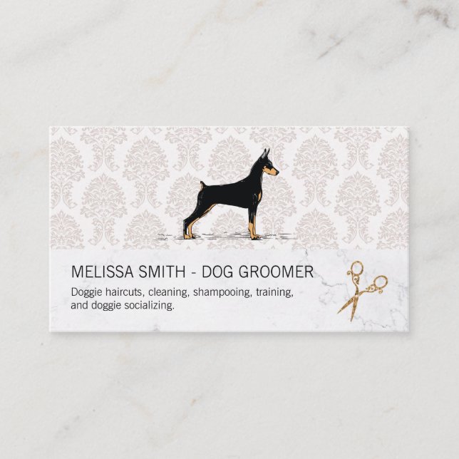 Dog Groomer | Animal Care Services Business Card (Front)