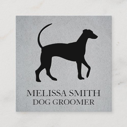 Dog Groomer  Animal Shelter  Cat Dog Icon Square Business Card
