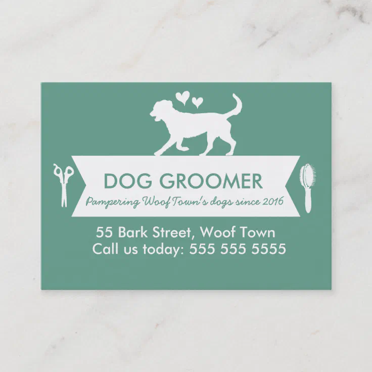 dog grooming appointment cards