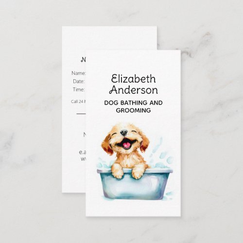 Dog Groomer Bathing Appointment ii Business Card