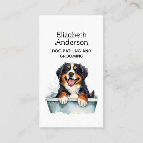 Dog Groomer Bernese Mountain Business Card