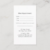 Dog Groomer Bichon Frise Appointment Business Card (Back)