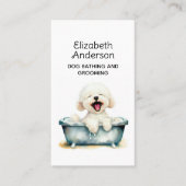 Dog Groomer Bichon Frise Appointment Business Card (Front)