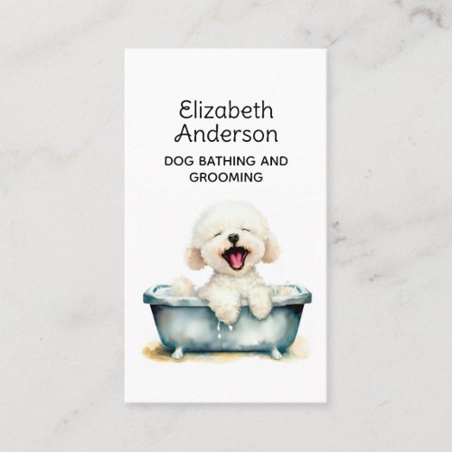 Dog Groomer Bichon Frise Business Card