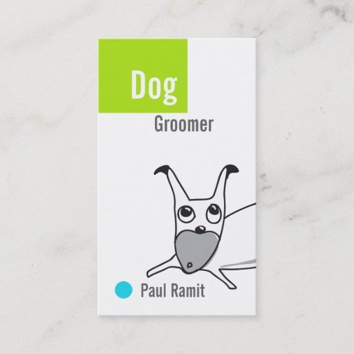 Customizable Dog Groomer Business Card