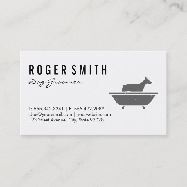 Dog Groomer Business Card (Front)