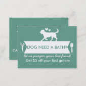 Dog Groomer Business Card - Personalizable (Front/Back)