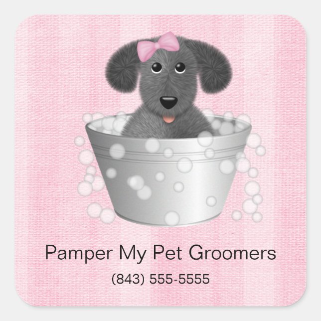 Dog Groomer Business Stickers (Front)