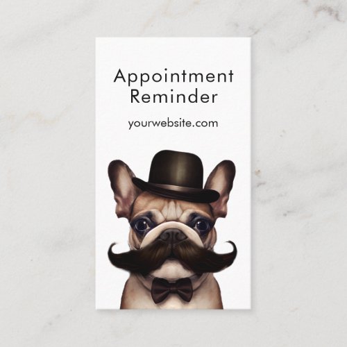 Dog Groomer Cute French Bulldog Appointment Card
