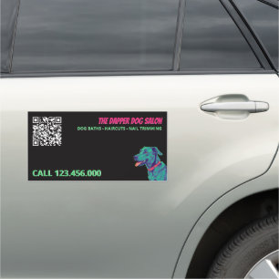 🐶 Dog Groomer Dog Care QR Car Magnet