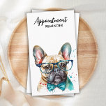 Dog Groomer Funny Cute Puppy French Bulldog  Appointment Card<br><div class="desc">Show off your dog / pet business with these elegant and cute French bulldog puppy design dog walker & pet sitting appointment reminder business cards and matching accessories. Personalize with business owner name, title/business name, and all the contact details. Perfect for Dog walkers, dog grooming, pet sitters and all pet...</div>