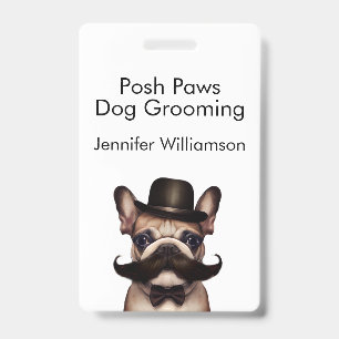 Dog Groomer Funny QR Code  Badge