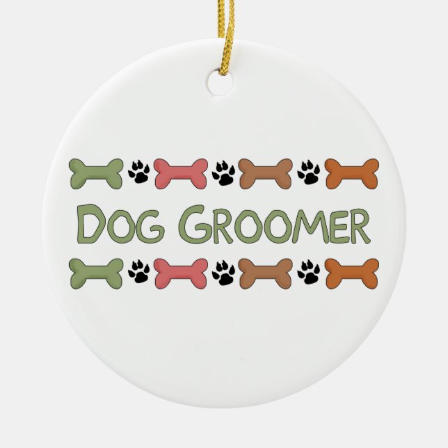 Dog Groomer Gifts Ceramic Ornament (Front)