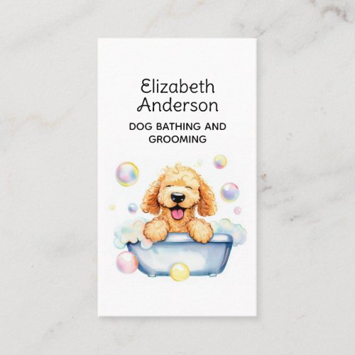 Dog Groomer Golden Doodle Business Card