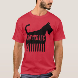 Dog Groomer Grooming Pet Puppy Comb Shears Clipper T-Shirt
