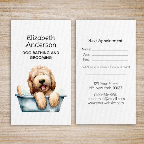 Dog Groomer Labradoodle Appointment Business Card