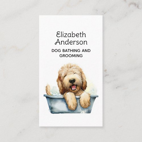 Dog Groomer Labradoodle Business Card