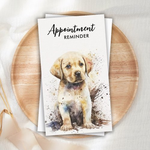 Dog Groomer Labrador Puppy Pet Sitter Pet Care Appointment Card