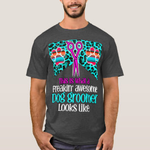 Dog groomer life pet cat dogs grooming groom job a T-Shirt